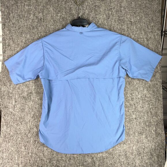 World Wide Sportsman Shirt Men‎ Large Blue Fishing Vented Short-Sleeve Button Up - Picture 2 of 11